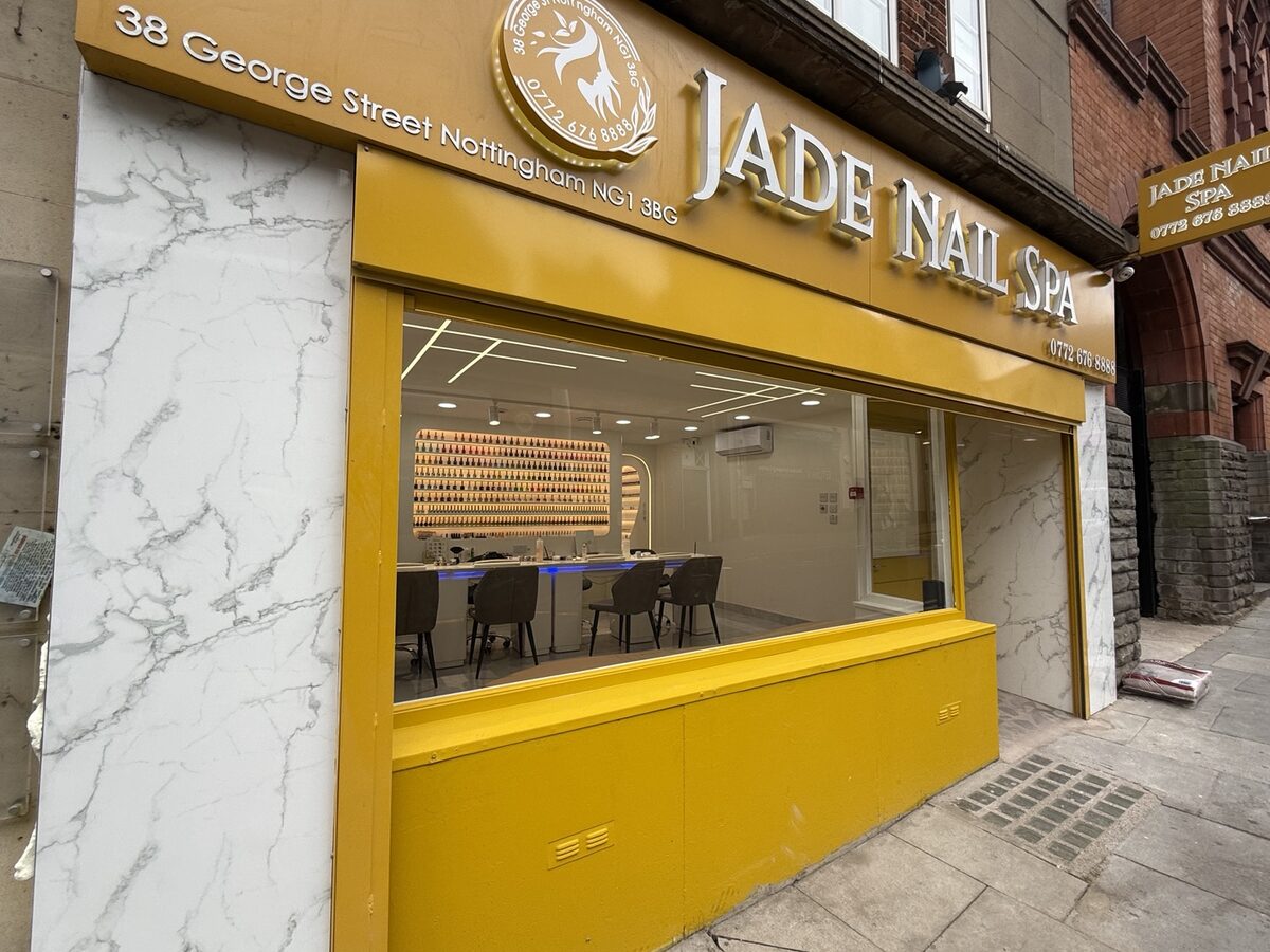 Jade Nail Spa Nottingham storefront from George Street