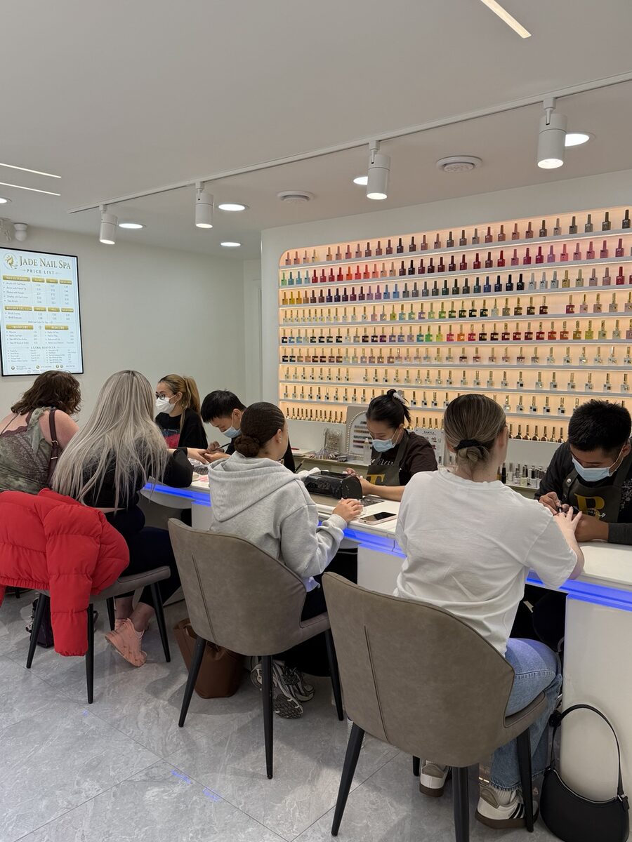 Clients having nail appointments inside Jade Nail Spa Nottingham